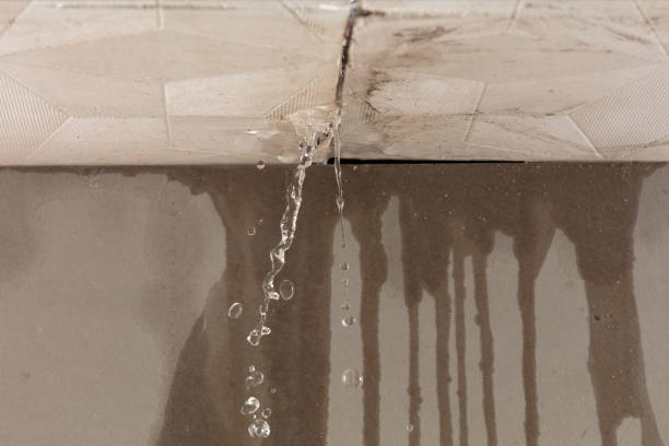 Professional Burst Pipe Cleanup technician working in Waves, NC